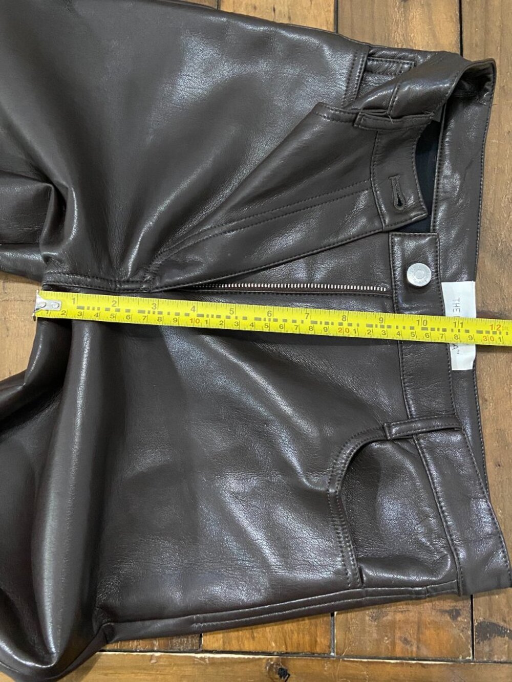 Wilfred Aritzia Melina Vegan Leather Pants - Rich Mocha Brown 6 - Picture 8 of 10